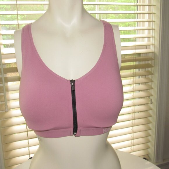 Knockout by VICTORIA’S SECRET SPORT Front Closure Zip Sports Pink Bra Size 36C - Picture 1 of 5
